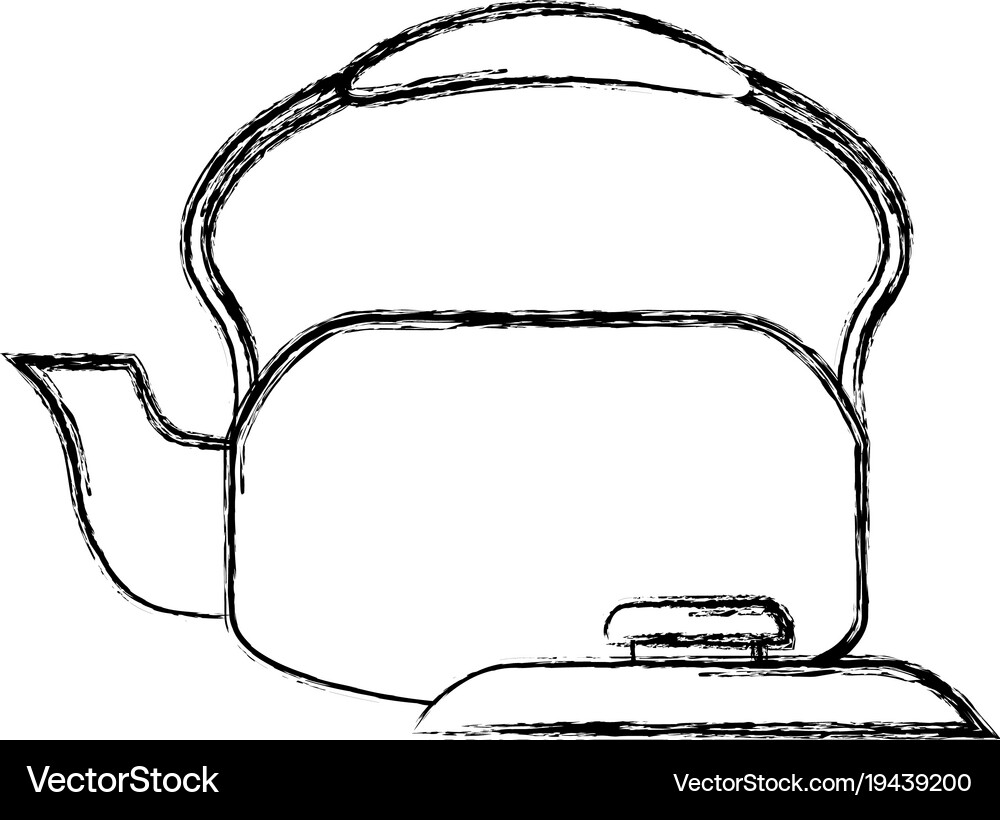 Kettle kitchen utensil Royalty Free Vector Image