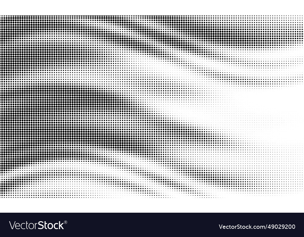Monochrome gradient halftone dots background vector image Monochrome gradient halftone dots background