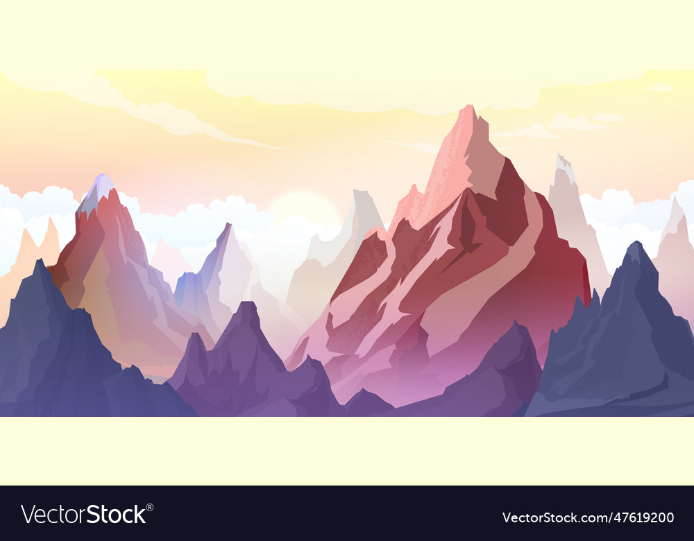 Mountain Landscape Royalty Free Vector Image Vectorstock Mountain Landscape Royalty Free Vector Image Vectorstock
