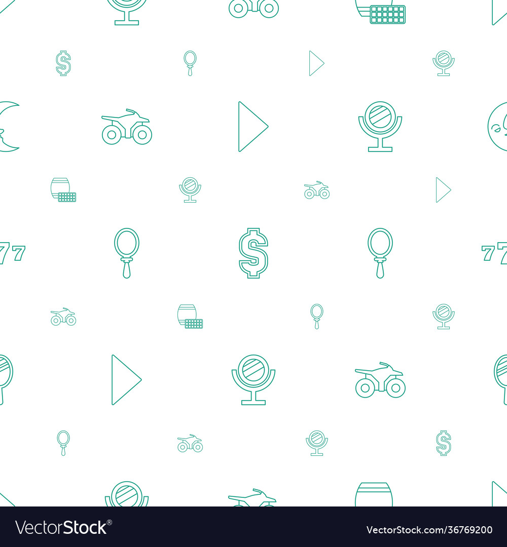 Reflection icons pattern seamless white background