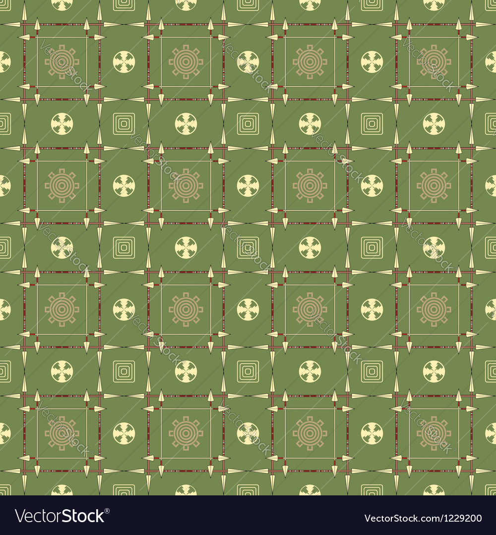 Seamless pattern with spears arrows and symbols