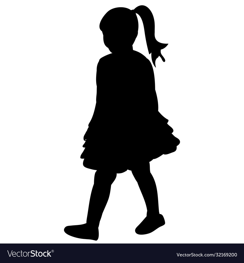 Silhouette child Royalty Free Vector Image - VectorStock