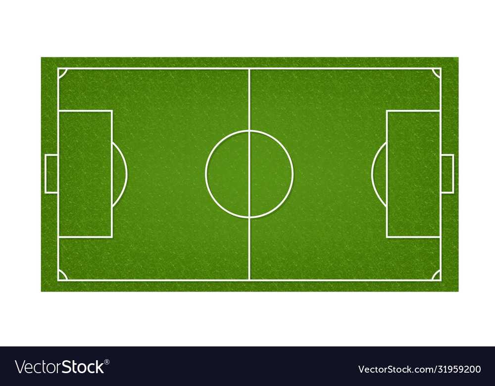 Soccer field football field with green grass vector image Soccer field football field with green grass