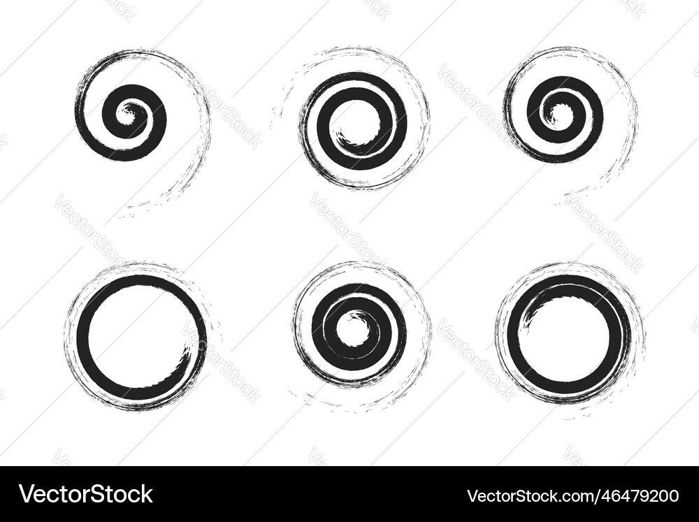 Spiral design elements Royalty Free Vector Image