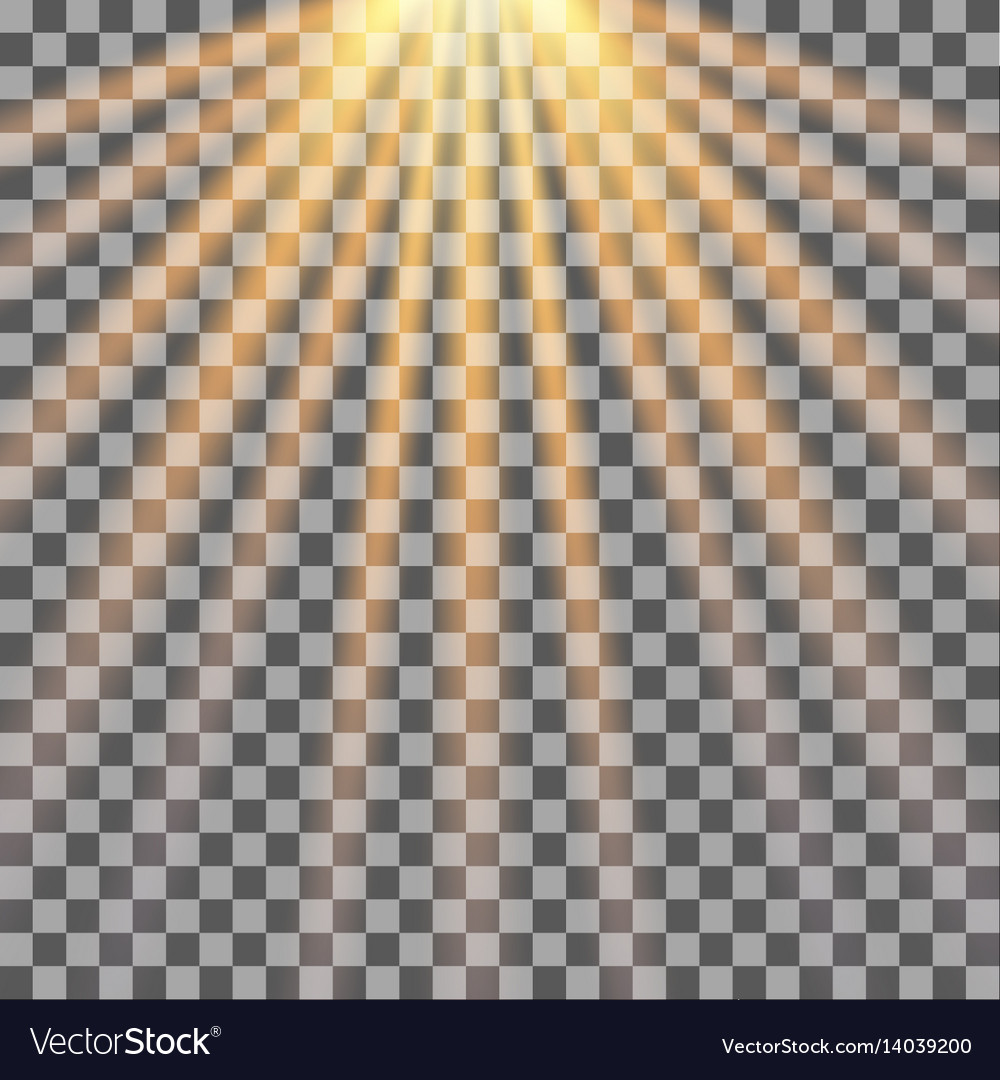 Sun Rays On Transparent Background Royalty Free Vector Image