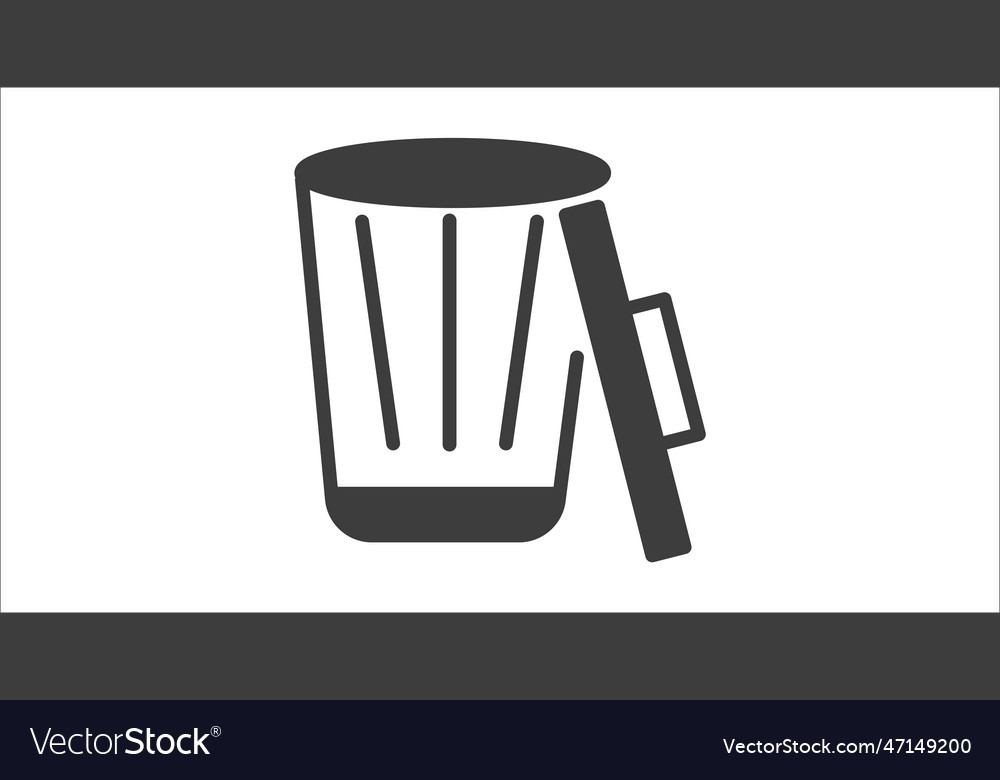 Trash can open icon filled can open icon Vector Image