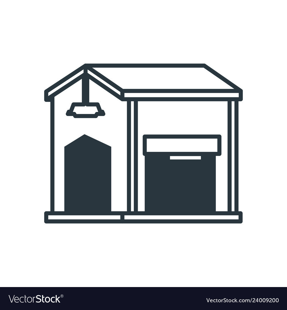 Warehouse building isolated icon