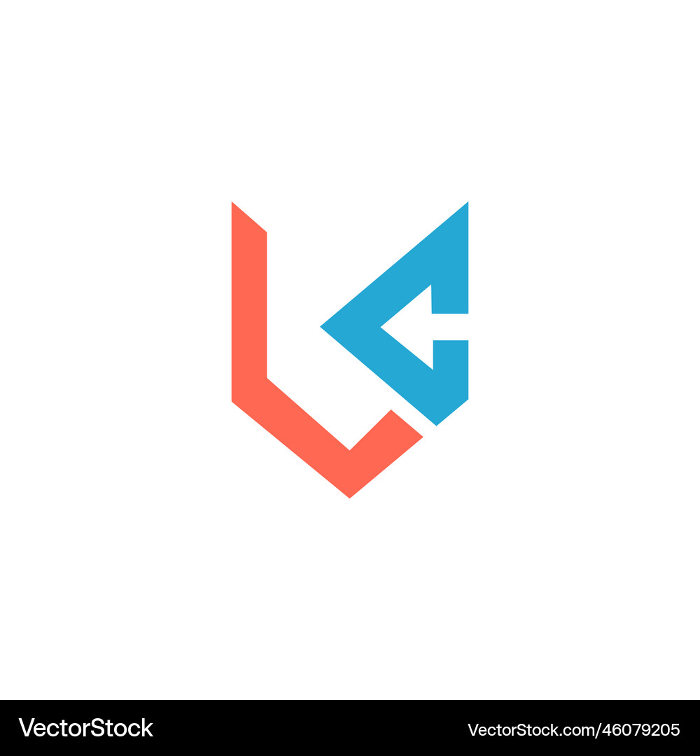 alphabet-letters-initials-logo-cl-lc-l-and-c-vector-image