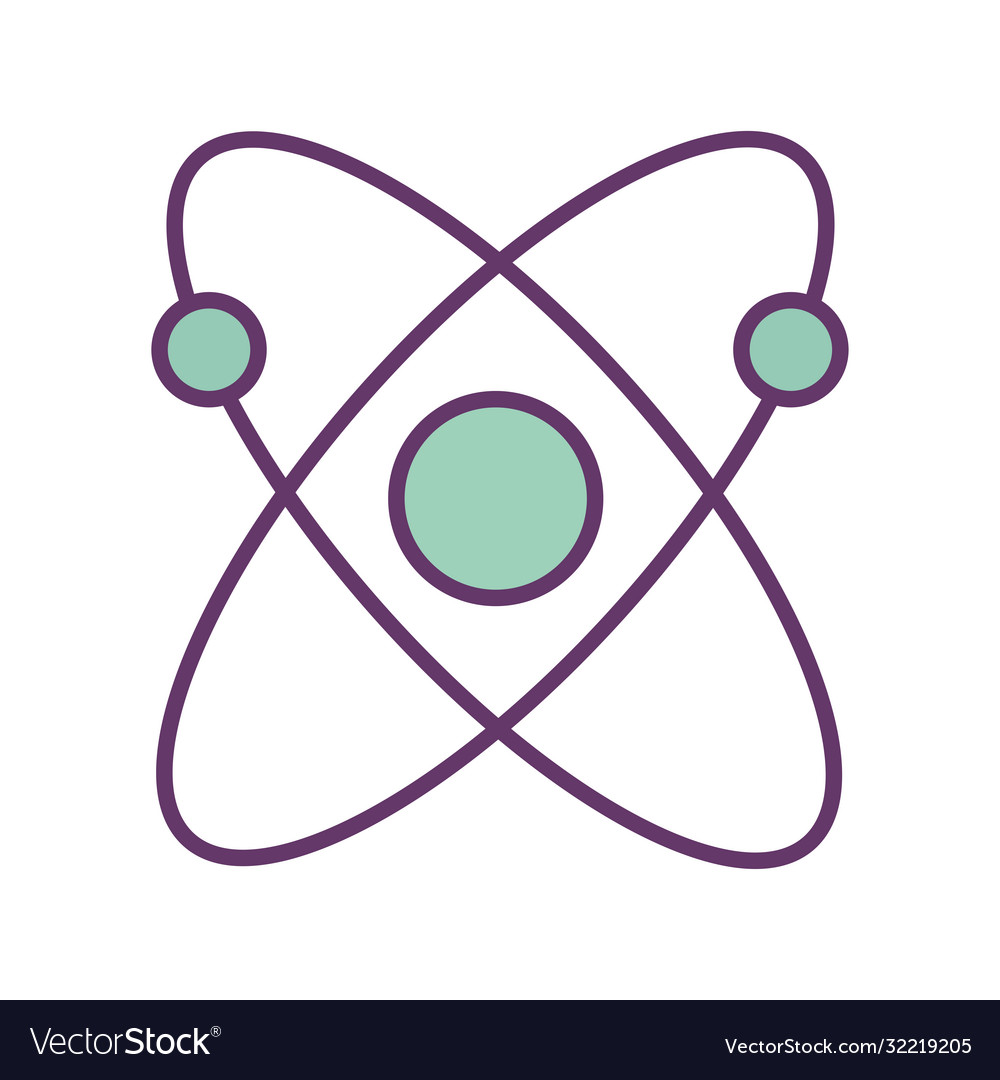 Atom line and fill style icon design