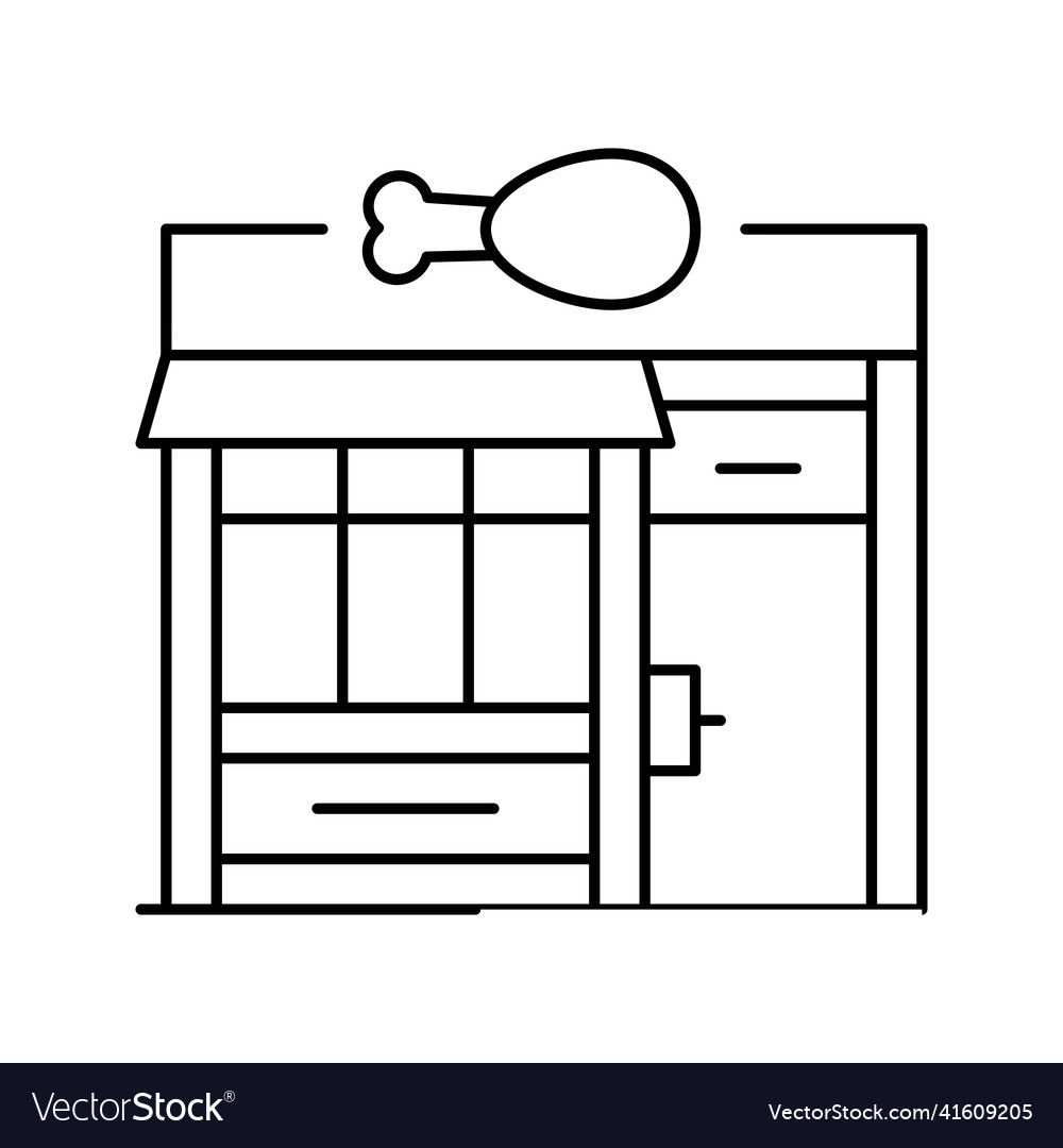 Butchers shop line icon