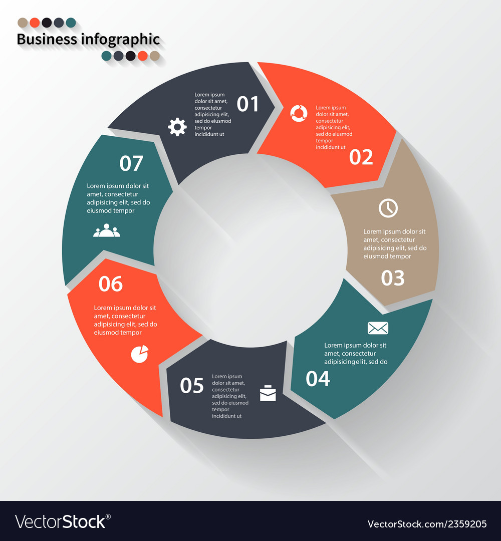 Circle arrows for your info graphic Royalty Free Vector