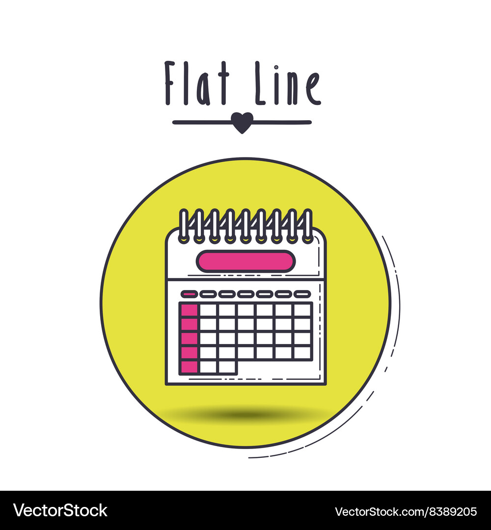 Flat line icon design Royalty Free Vector Image