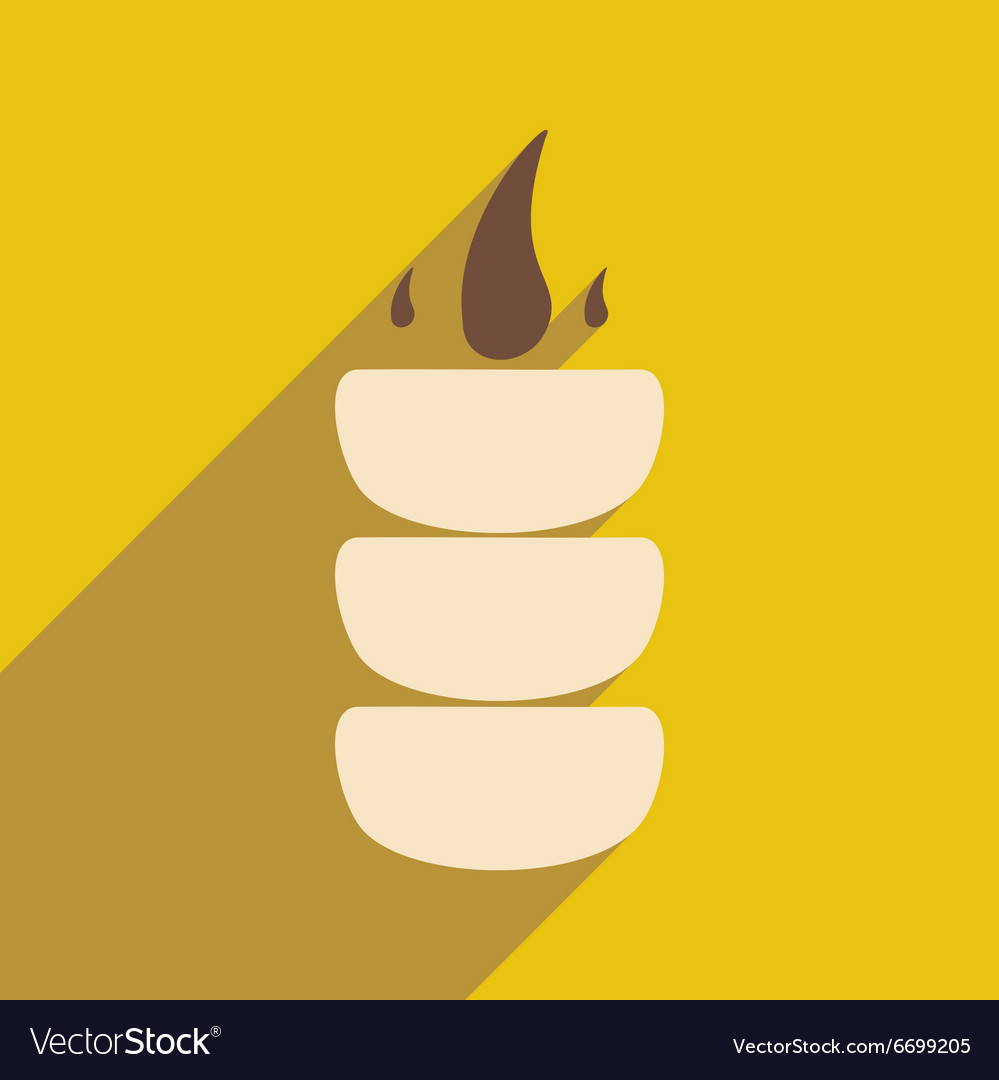 Flat with shadow icon and mobile application coals