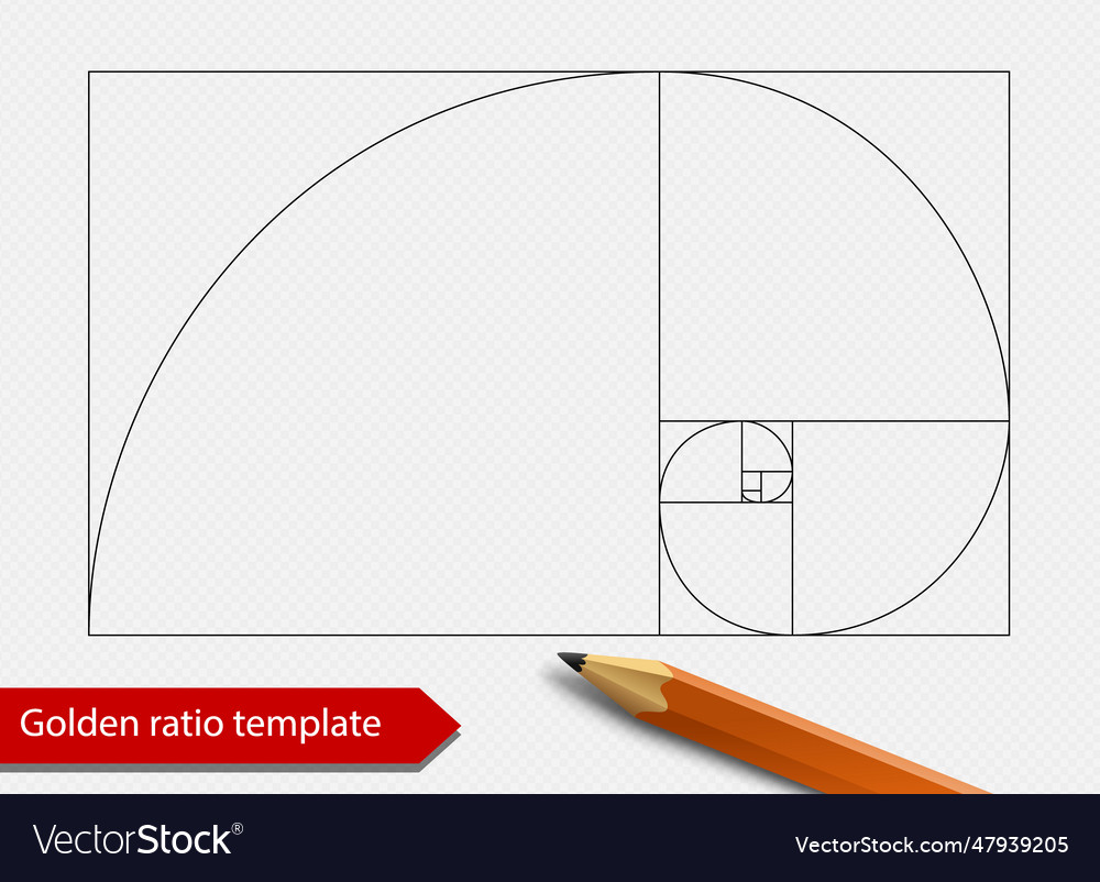Golden ratio line graph template fibonacci