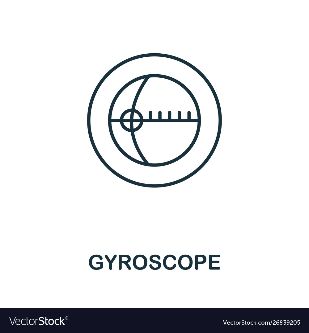 Gyroscope outline icon thin line style from