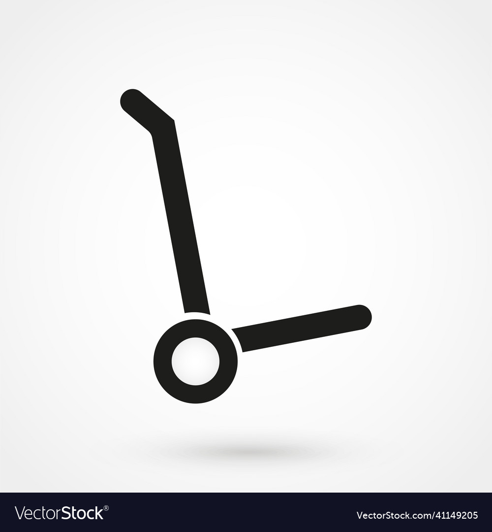 Handcart icon in a simple style