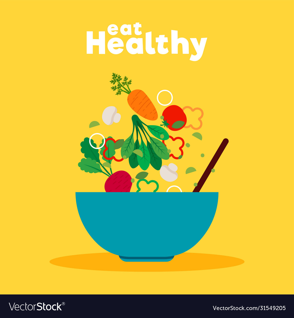 Healthy food poster Royalty Free Vector Image - VectorStock