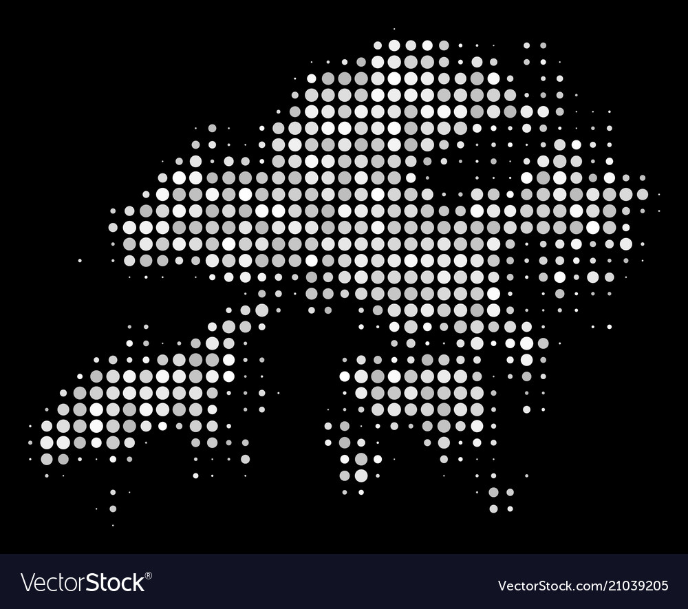 Hong kong map composition of dots vector image Hong kong map composition of dots