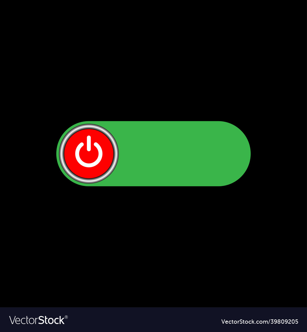 On off switch slider style power buttons vector image On off switch slider style power buttons