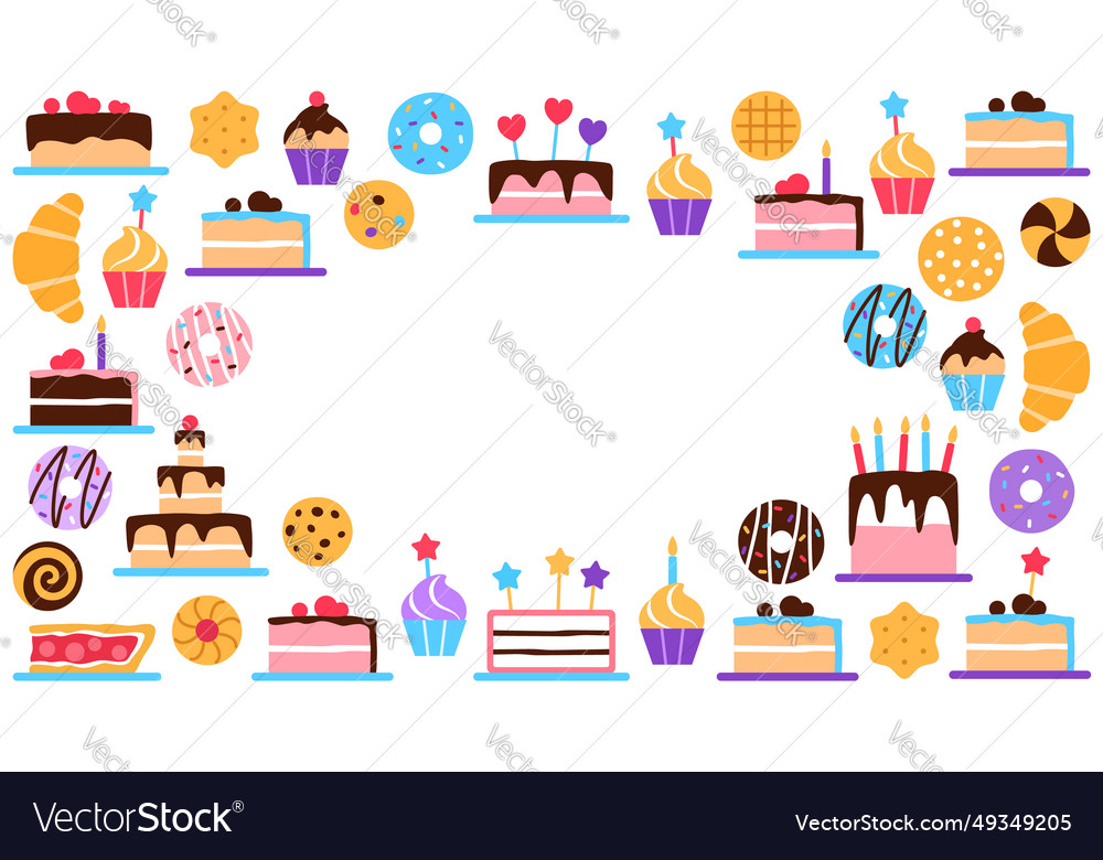 Pastry horizontal background with text space