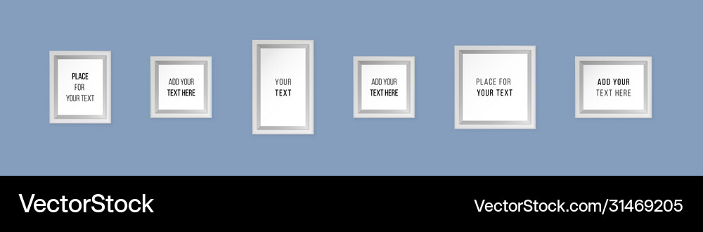 Realistic photo frames Royalty Free Vector Image
