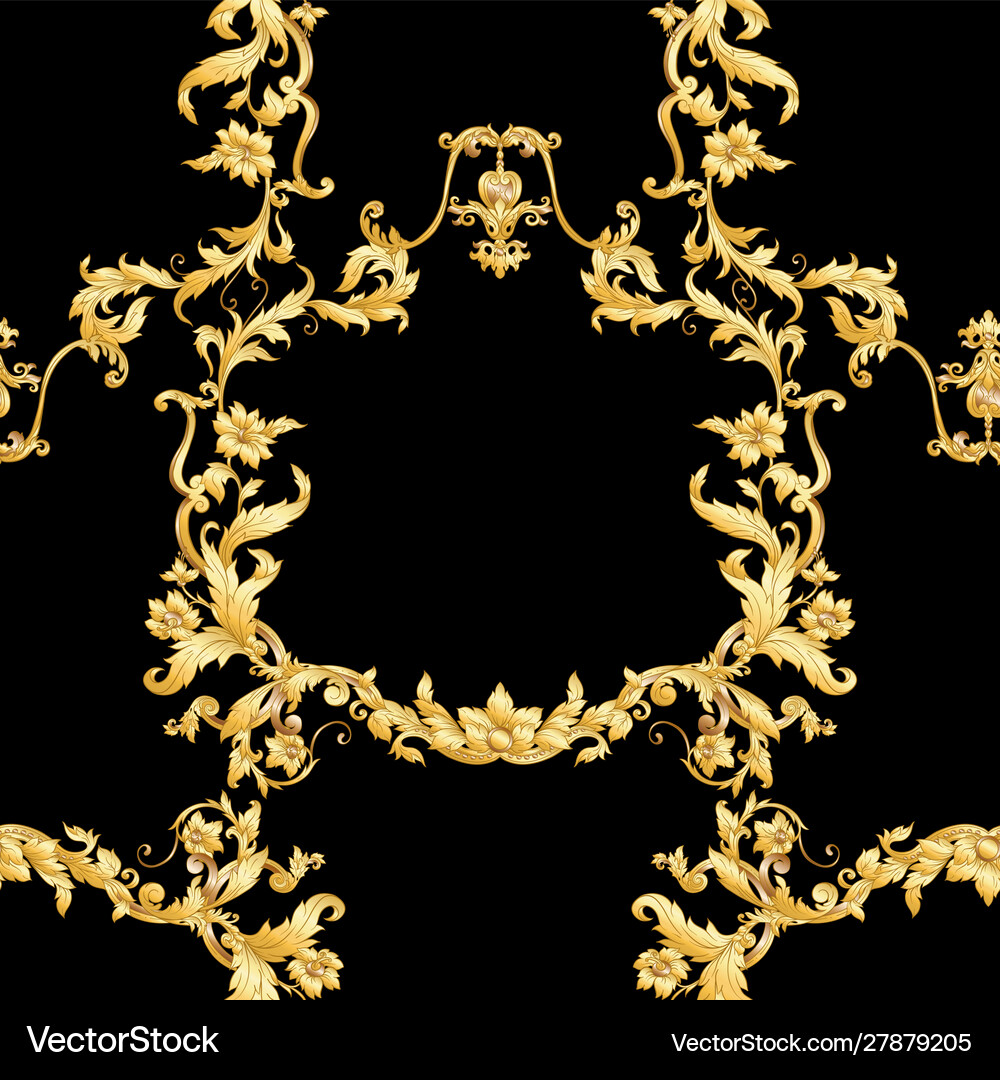 Seamless pattern in baroque rococo victorian Vector Image