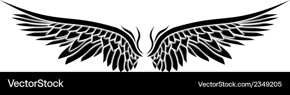 WING 3 Royalty Free Vector Image - VectorStock