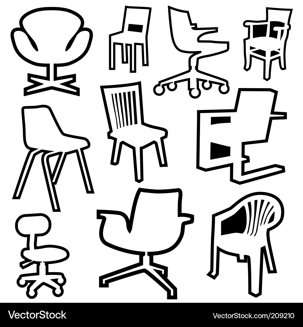 Chairs Royalty Free Vector Image - VectorStock