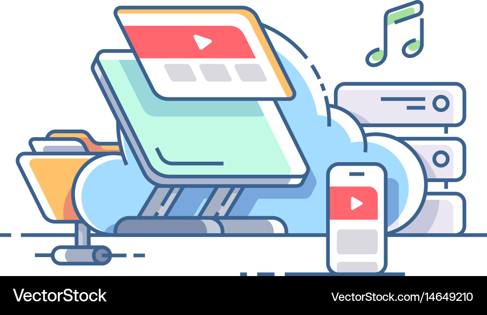 Cloud data storage Royalty Free Vector Image - VectorStock