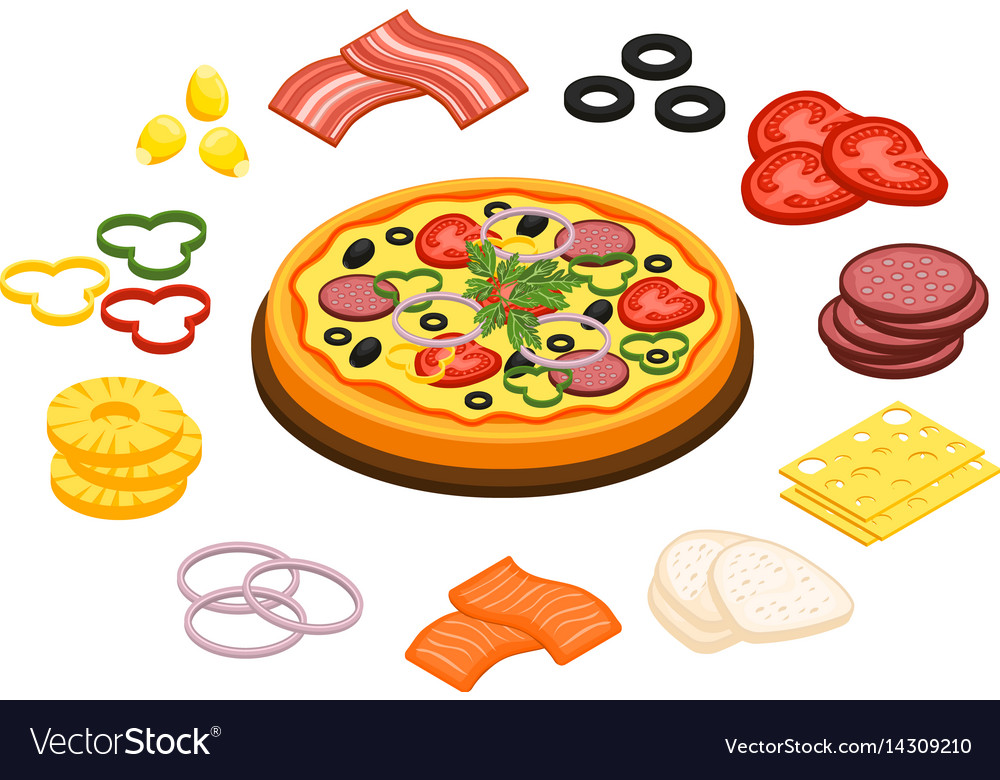 Cooking pizza concept Royalty Free Vector Image