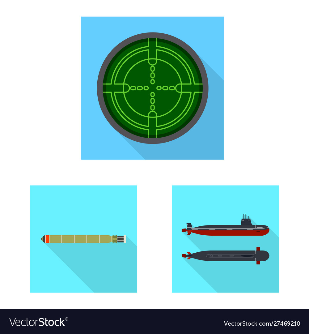 Design military and nuclear symbol