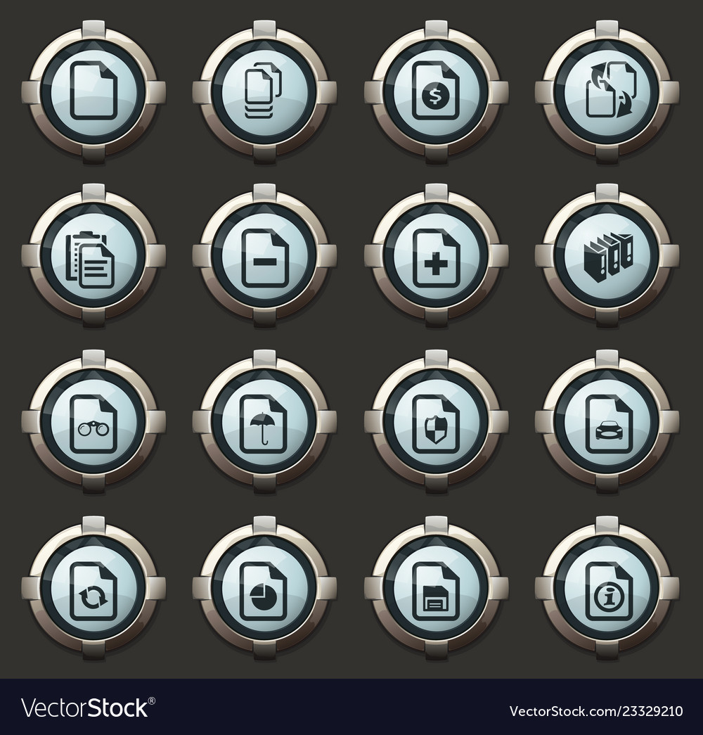 Documents icons set