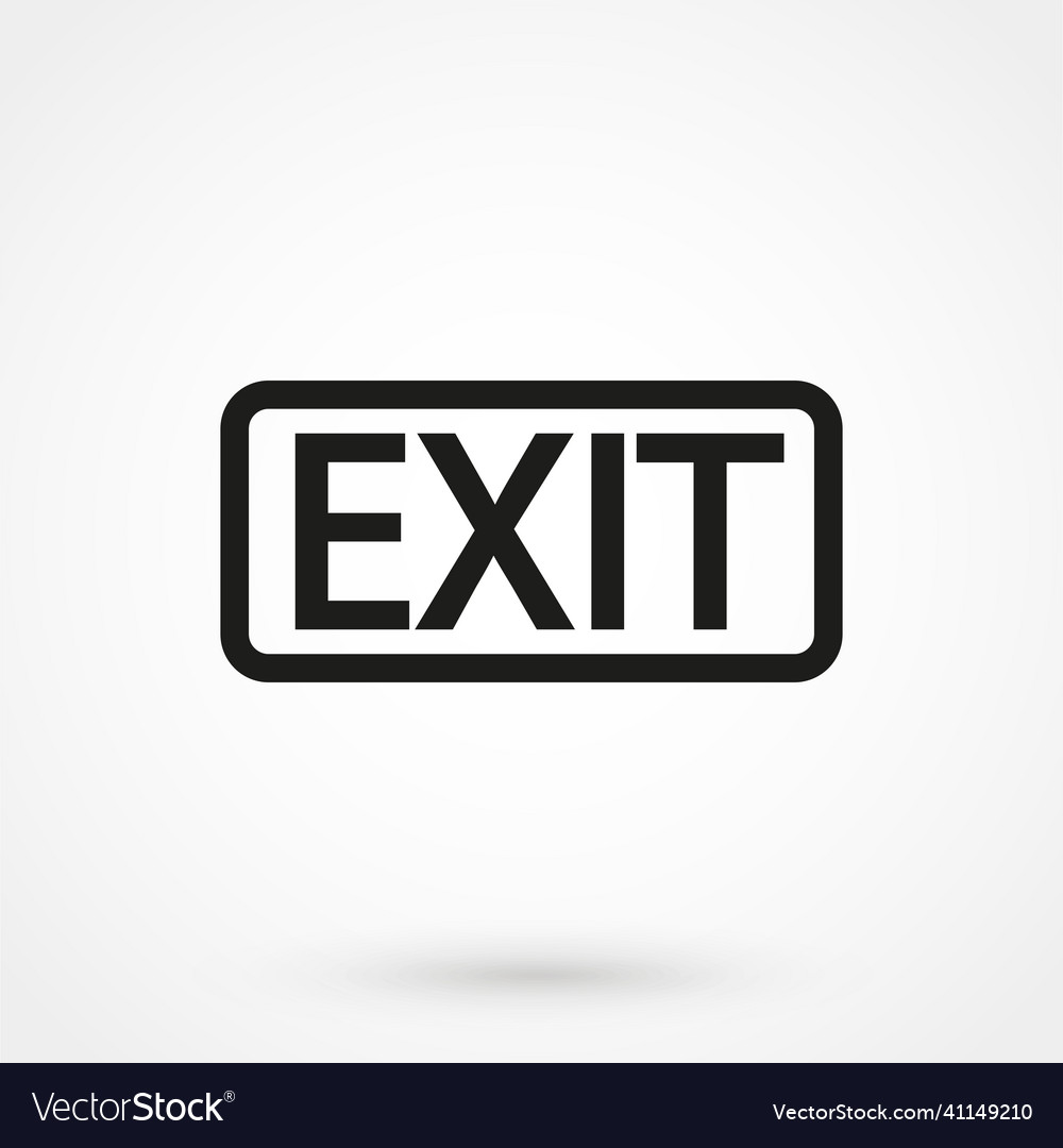 Exit icon in a simple style