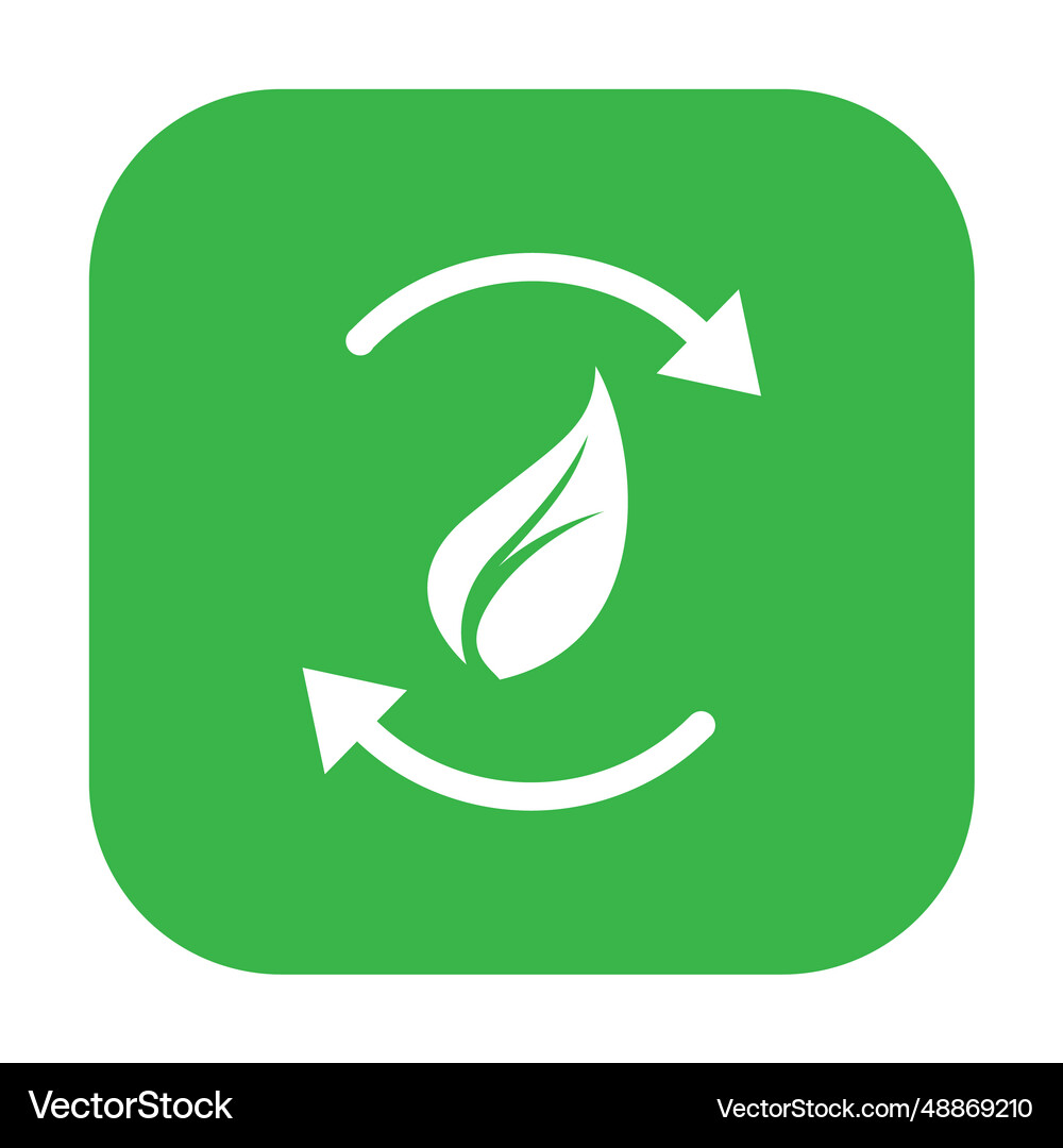 Green leaf recyclesvg Royalty Free Vector Image