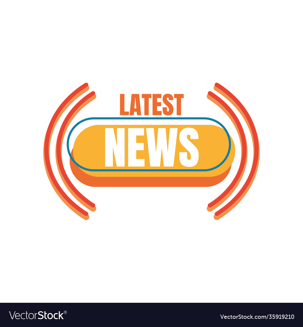 Latest news orange banner design Royalty Free Vector Image