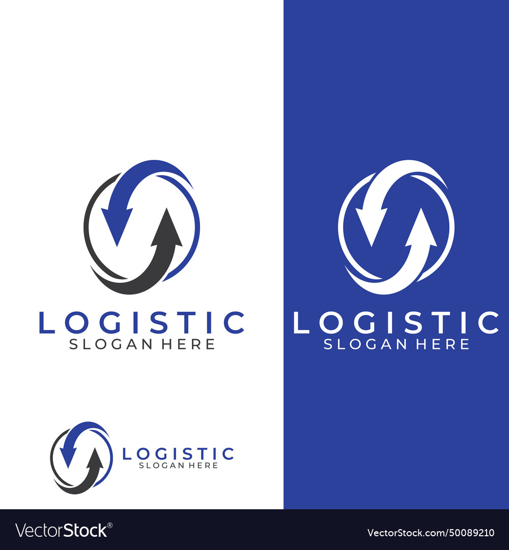 Logistics company logo arrow icon logo fast Vector Image