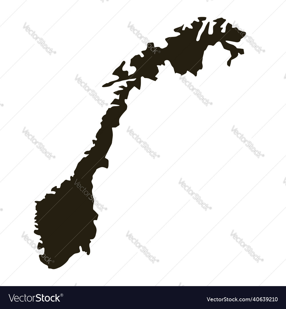 Map of norway solid black