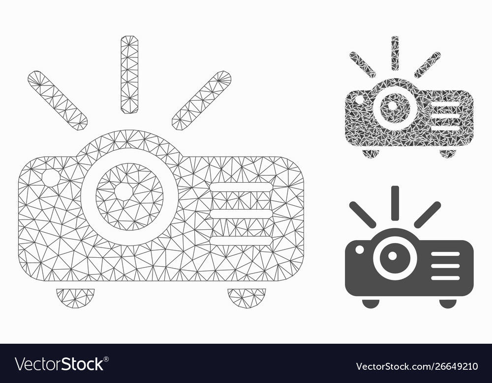 Projector mesh network model and triangle