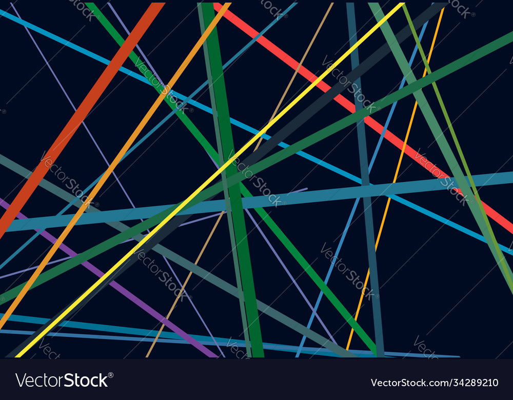 Random oblique tilt skew intersecting lines vector image Random oblique tilt skew intersecting lines