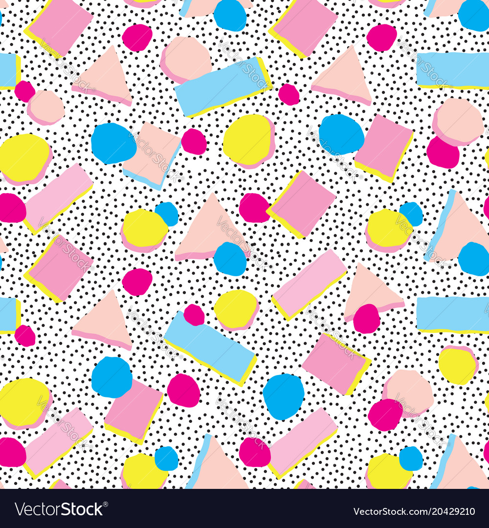 Seamless pattern with blots and dots dotted