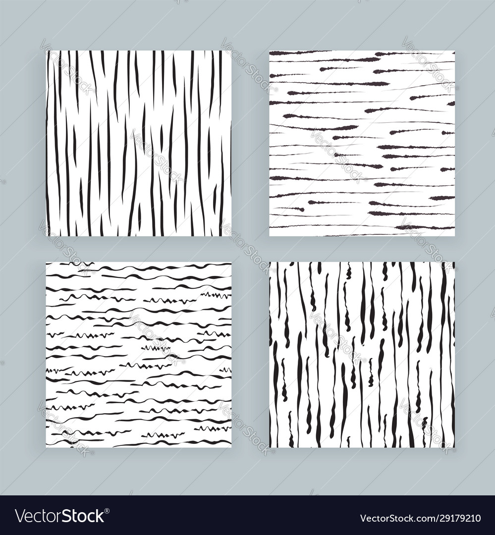 Set abstract seamless patterns doodles lines Vector Image Set abstract seamless patterns doodles lines