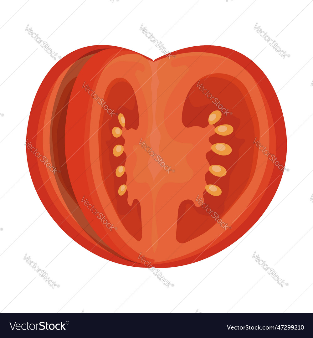 Sliced fresh tomato wedges and slices