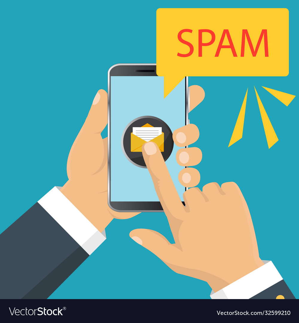 Spam data concept attention message vector image Spam data concept attention message