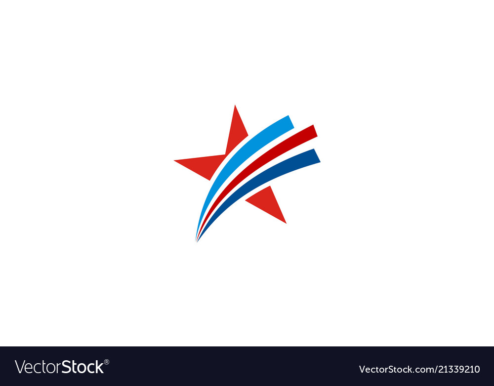 Star line abstract logo Royalty Free Vector Image