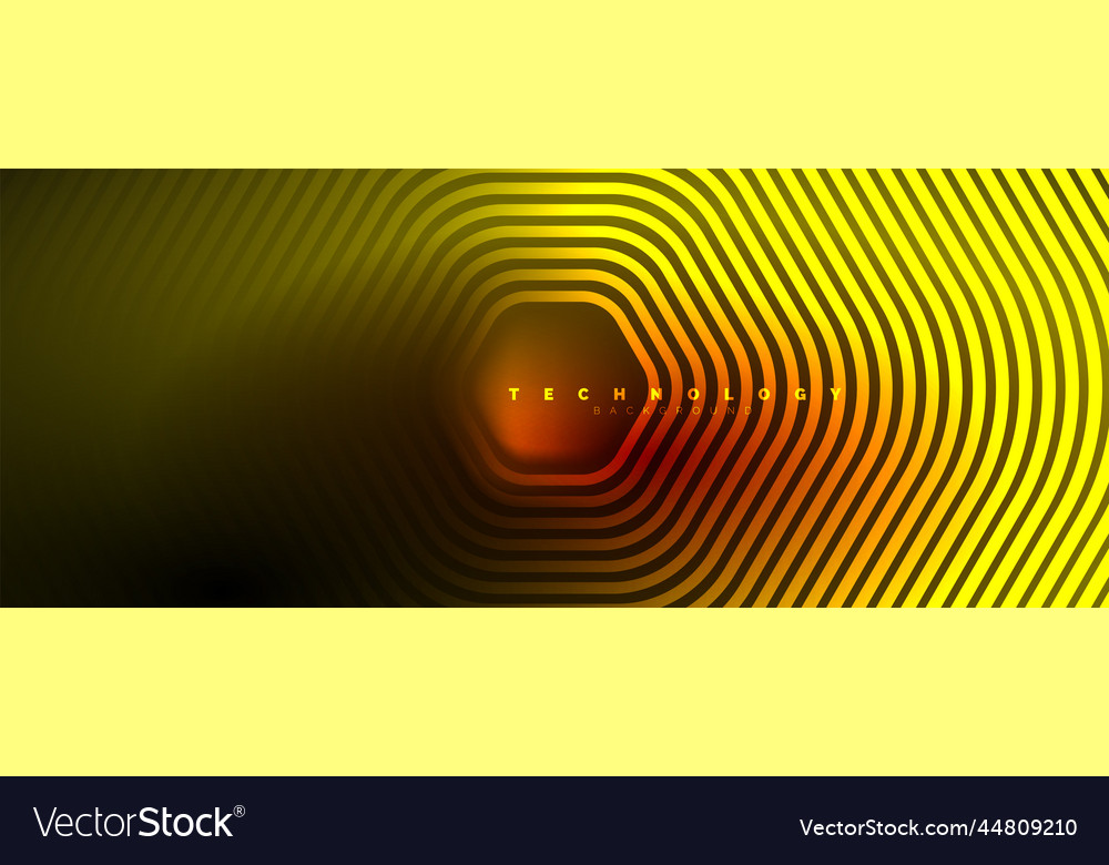 Techno shiny hexagons abstract background