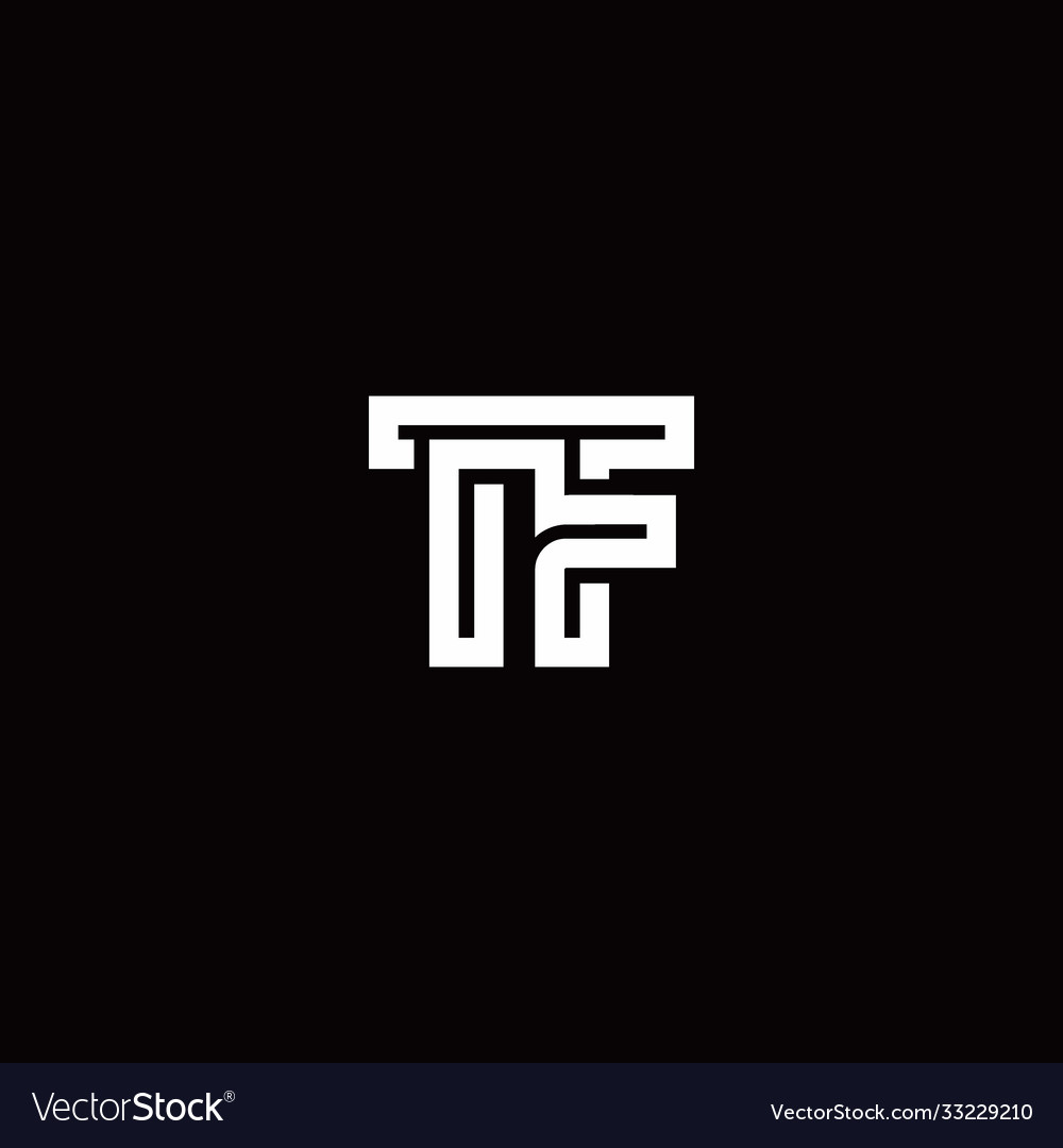 Tf monogram logo with abstract line