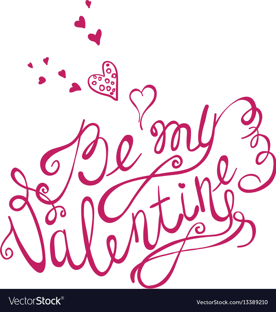 Valentines day background hand drawing Royalty Free Vector