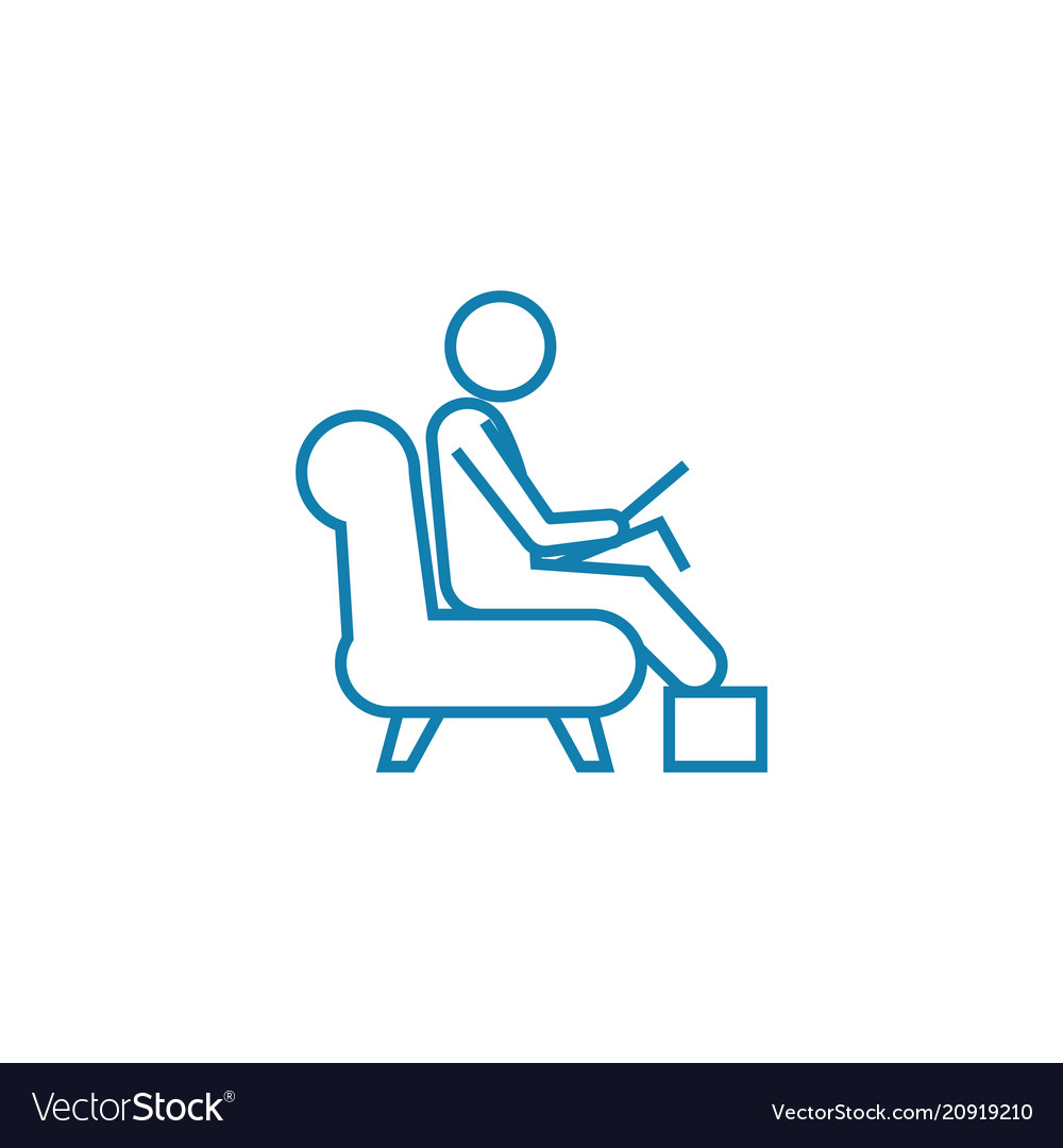 Working as a driver linear icon concept vector image Working as a driver linear icon concept
