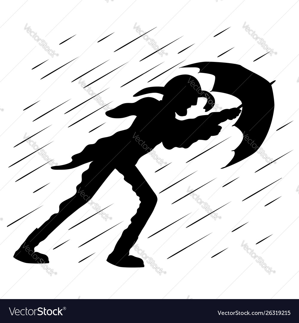 A man with an umbrella