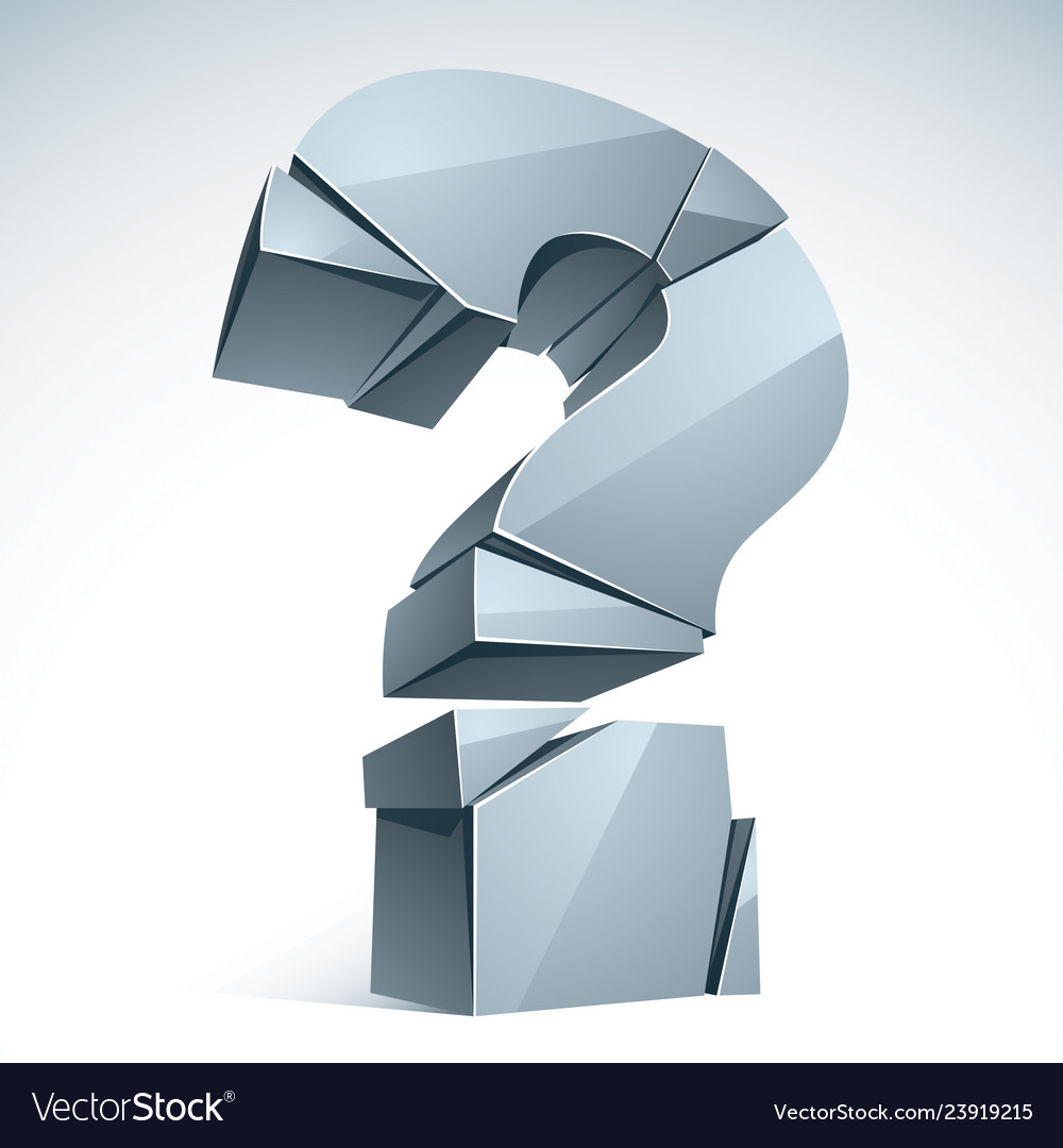 Broken question mark exploding query breaking vector image Broken question mark exploding query breaking